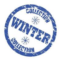 winter verzameling postzegel voor kleinhandel op te slaan geïsoleerd Aan wit. mode winter verzameling rubber stempel. vector illustratie