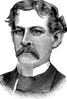 James gordon bennett, wijnoogst illustratie vector