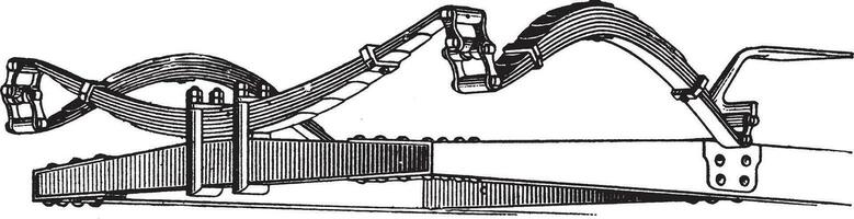 platform lente, wijnoogst illustratie. vector