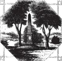 verdrag monument, vintage illustratie vector