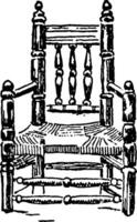 stoel wijnoogst illustratie vector