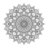 cirkelpatroon van mandala op witte geïsoleerde achtergrond, vectorillustratie vector