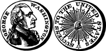 liberty-cap cent wijnoogst illustratie. vector