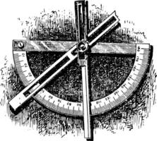 hand- goniometer wijnoogst illustratie. vector