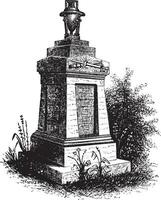 mercer monument, vintage illustratie vector