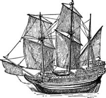 de mayflower wijnoogst illustratie vector