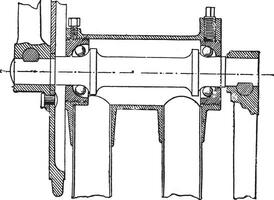 mobiel stuur, wijnoogst gravure. vector