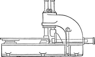 snijdend stempelen vertegenwoordigd drie zuigers, wijnoogst gravure. vector