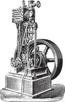 motor John en Henry gwynne, wijnoogst gravure. vector