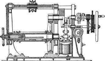 farcot servo- lier, wijnoogst gravure. vector