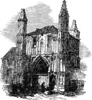 colchester abdij, in essex, Engeland, wijnoogst gravure vector