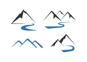 berg rivier pictogram decorontwerp illustratie geïsoleerd vector