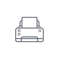 printer lijn pictogram. schets vectorillustratie vector