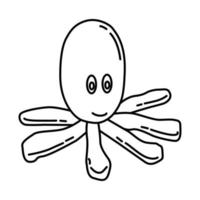 octo poochie hond speelgoed icoon. doodle hand getrokken of schets pictogramstijl vector