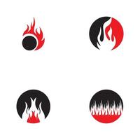 vuur vlam pictogram en symbool vectorillustratie vector