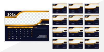 modern bureau kalender ontwerp sjabloon vector