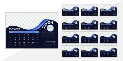 elegant en creatief bureau kalender sjabloon vector