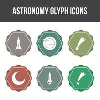 unieke astronomie lijn vector icon set