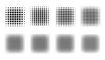 halftone reeks geplaatst Aan een wit achtergrond kan uitbreiden, vector. vector