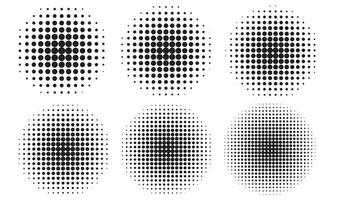 halftone reeks geplaatst Aan een wit achtergrond kan uitbreiden, vector. vector