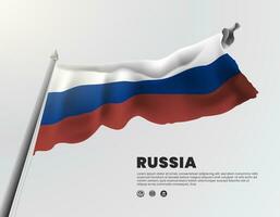 Russisch vlag golvend visie van hieronder voor ontwerp ornament vector illustratie