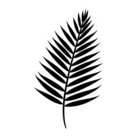een palm boom blad silhouet vector geïsoleerd Aan een wit achtergrond