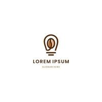 denken koffie lamp idee koffie Boon logo modern concept vector