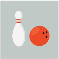 bowling pin en bal vector illustratie