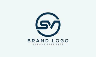 brief sv logo ontwerp vector sjabloon ontwerp voor merk.