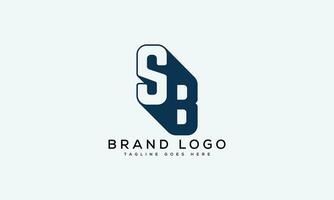 brief sb logo ontwerp vector sjabloon ontwerp voor merk.