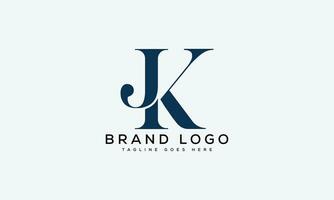 brief jk logo ontwerp vector sjabloon ontwerp voor merk.