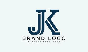 brief jk logo ontwerp vector sjabloon ontwerp voor merk.