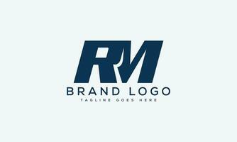 brief rm logo ontwerp vector sjabloon ontwerp voor merk.