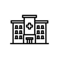 ziekenhuis icoon vector in lijn stijl