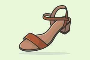 modern gemakkelijk vrouw schoenen sandaal schoen vector illustratie. schoonheid mode voorwerpen icoon concept. meisjes mode sandaal schoen vector ontwerp.