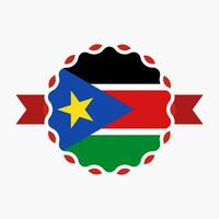 creatief zuiden Soedan vlag embleem insigne vector