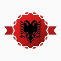 creatief Albanië vlag embleem insigne vector