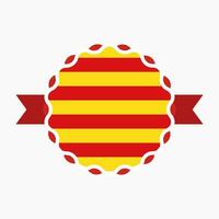 creatief Catalonië vlag embleem insigne vector