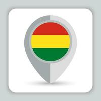 Bolivia vlag pin kaart icoon vector