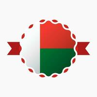 creatief Madagascar vlag embleem insigne vector