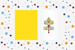 Vaticaan vlag onafhankelijkheid dag viering met sterren vector