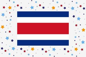 costa rica vlag onafhankelijkheid dag viering met sterren vector