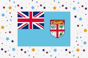 fiji vlag onafhankelijkheid dag viering met sterren vector