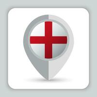 Engeland vlag pin kaart icoon vector