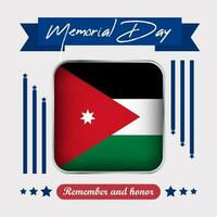 Jordanië gedenkteken dag vector illustratie