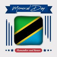 Tanzania gedenkteken dag vector illustratie