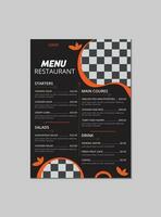 mooi voedsel menu ontwerp sjabloon vector