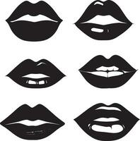 mooi lip vector silhouet illustratie 2