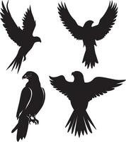 vliegend vogel vector silhouet 3