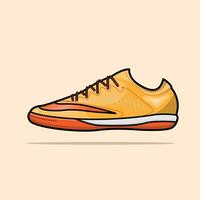 zaalvoetbal schoenen in oranje vector